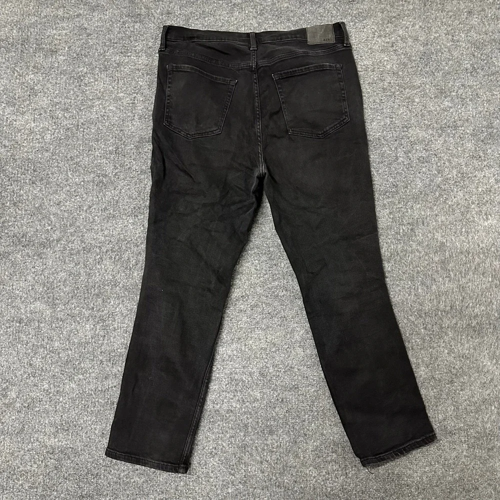 Aeropostale Jeans Womens Size 16R Black Distressed High Rise Denim Ripped Casual